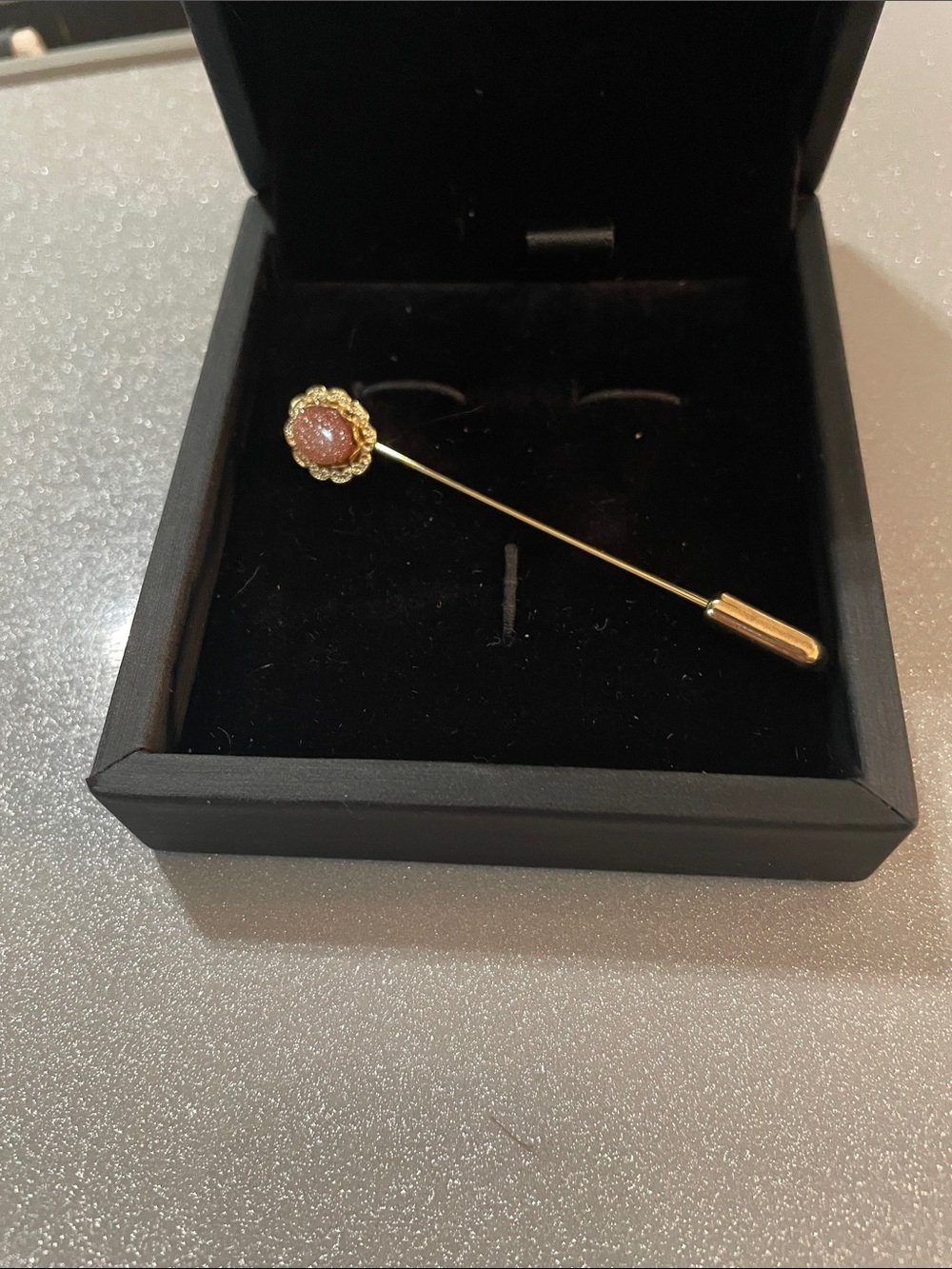 Gold Stone Lapel Pin